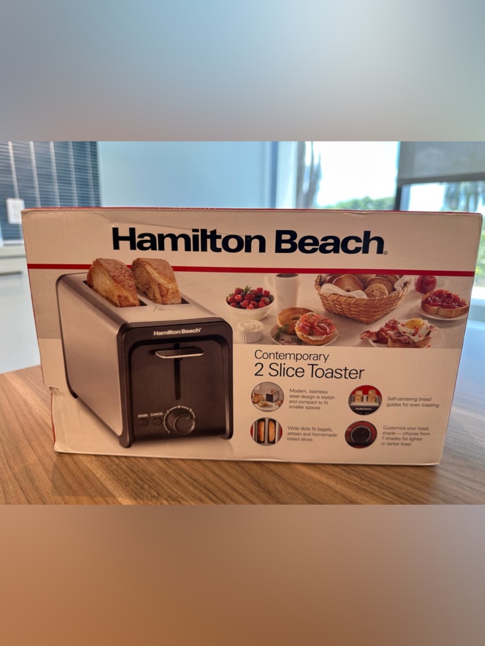 Hamilton Beach 2-Slice Toaster in Stainless Steel and Black